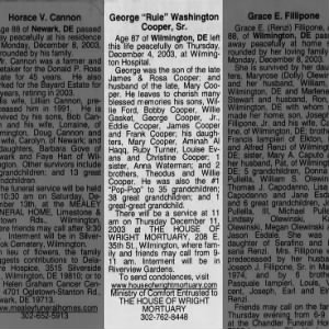 Obituary for George Washington Cooper Sr.