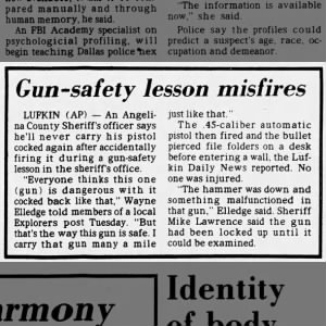 Gun-safety lesson misfires