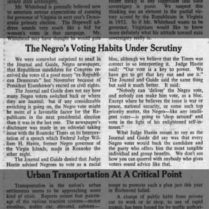 The Negro's Voting Habits Under Scrutiny
