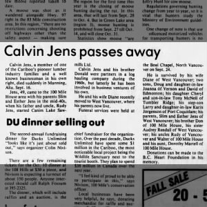 Obituary for Calvin Jens