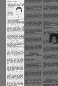 PEARCE, Shairyl I 1934-1999 -- 1999 Obituary, Racine WI