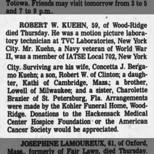 Obituary Robert W Kuehn