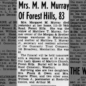 Obituary for Margaret M. Murray
