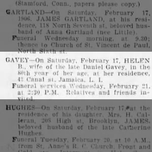 Obituary for HELEN B. GAVEY