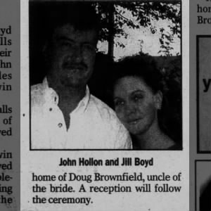 Engagement of John Hollon to Jill Ann Boyd