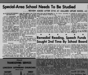 1965 school board rejects new gym for Lefler