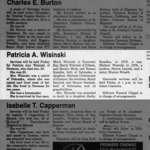 Patricia Ann (Smolnik) Wisinski - Obituary #2