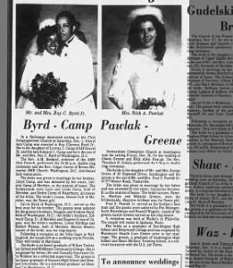 Marriage of Camp / Byrd