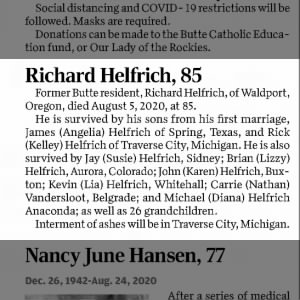 Obituary for Richard Helfrich