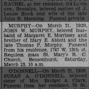 Obituary for JOHN W MURPHY-On