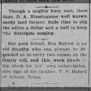 bufordbenGranite, Oklahoma · Friday, December 14, 1923