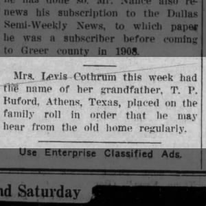 bufordGranite, Oklahoma · Thursday, November 10, 1938
