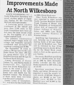 Improvements Made At North Wilkesboro